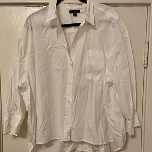 JCREW oversized cropped button up white size 2x